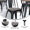 Flash Furniture 4PK Gray Poly Resin Seats for Stools & Chairs, 4PK 4-JJ-SEA-PL01-GY-GG - alternate 9
